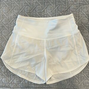 Lululemon speed up short white size 2